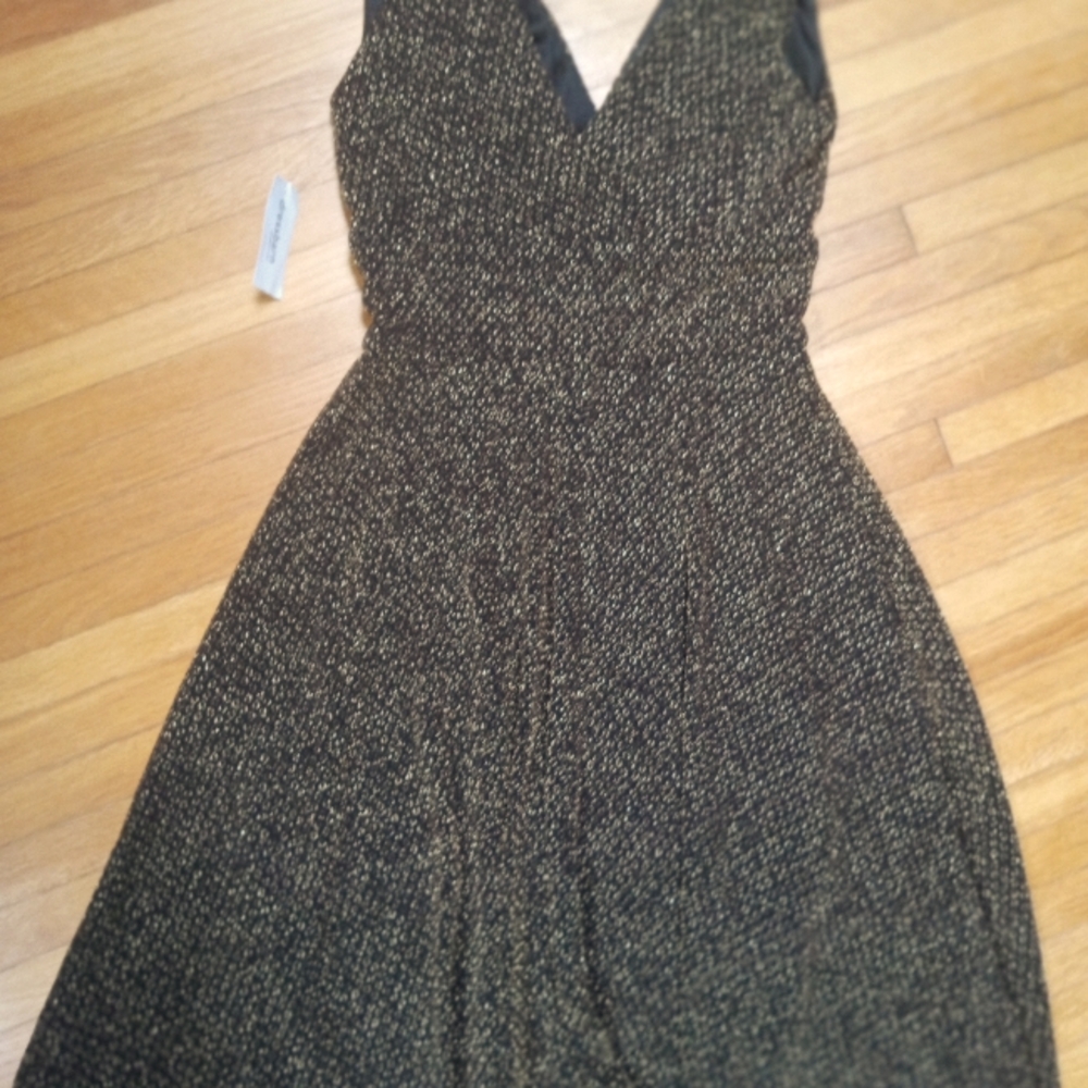 dressbarn Black and Gold Maxi Dress